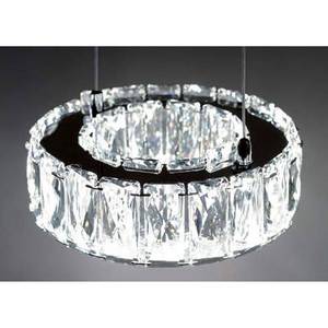 Suspension LED Neil Gleam II Verre cristal / Acier - 3 ampoules