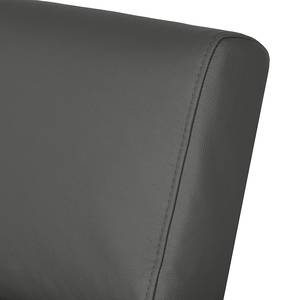 Fauteuil Varberg Cuir véritable gris foncé