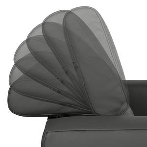 Fauteuil Varberg Cuir véritable gris foncé