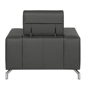 Fauteuil Varberg XXL donkergrijs echt leer