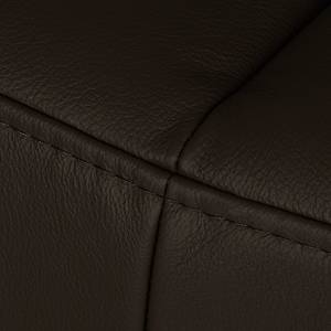 Fauteuil Varberg Cuir véritable marron foncé - Marron foncé