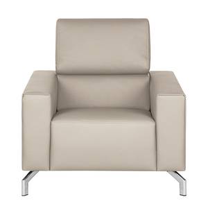 Fauteuil Varberg Cuir véritable taupe - Taupe
