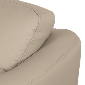 Canapé convertible Toucy Cuir véritable - Taupe