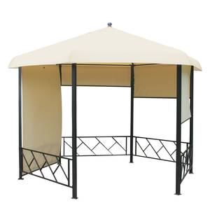 Pavillon Morne II Aluminium/Textil - Anthrazit/Beige