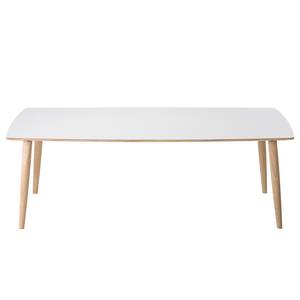 Table basse Laudal I 44 - Blanc / Chêne clair - Blanc / Chêne clair - Hauteur : 44 cm