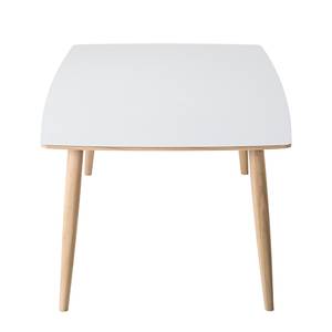 Table basse Laudal I 48 - Blanc / Chêne clair - Blanc / Chêne clair - Hauteur : 48 cm