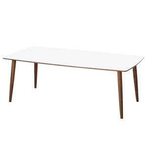 Salontafel Laudal I 48 - Wit/walnoothout - Wit/walnoothout - Hoogte: 48 cm