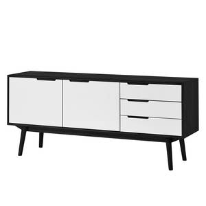 Dressoir Ledger Wit/Eikenhout zwart - Wit/Eikenhout zwart