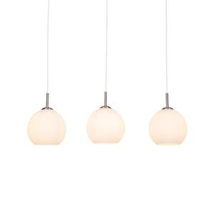 Hanglamp Kilve glas/staal - 3 lichtbronnen