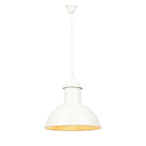 Suspension -1 ampoule 40 cm Rond Ivoire / Doré