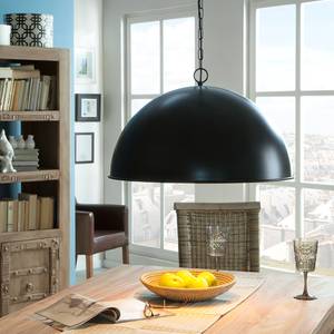 Suspension -1 ampoule -60 cm Rond Noir / Couleur cuivre