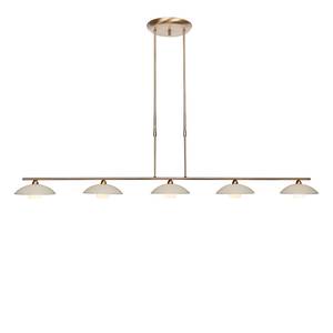 Hanglamp Aleppo 5 lichtbronnen gebruind messingkleurig