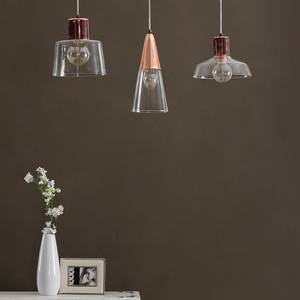 Suspension Beaumont Verre / Fer - 3 ampoules