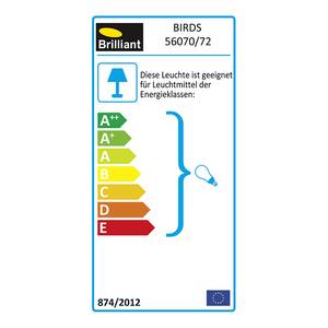 Lampada a sospensione Birds Metallo/Tessuto Color argento 1 luce