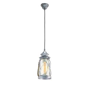 Hanglamp Bradford glas / staal - 1 lichtbron - Zilver