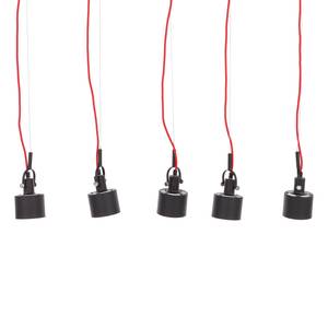 Suspension Buzzwire Noir / Rouge 5 ampoules