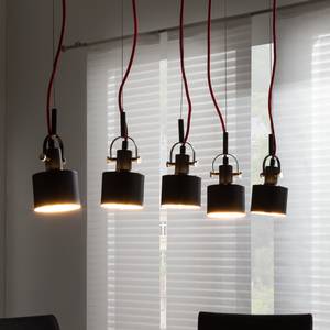 Hanglamp Buzzwire zwart/rood 5 lichtbronnen