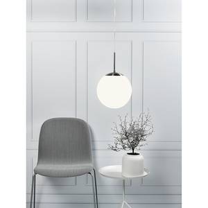 Lampada a sospensione Cafe Metallo/Vetro colore argento/Bianco opalino - Abat-jour diametro: 25 cm