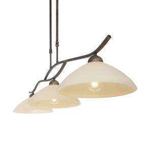 Hanglamp Capri 3 lichtbronnen gebruind messingkleurig