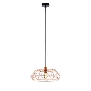 Hanglamp Carlton IV staal - 1 lichtbron - Koperkleurig/zwart