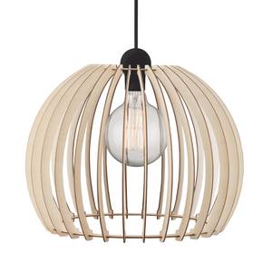 Hanglamp Chino hout massief/metaal - 1 lichtbron - Diameter lampenkap: 40 cm