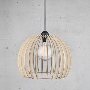 Hanglamp Chino hout massief/metaal - 1 lichtbron - Diameter lampenkap: 40 cm