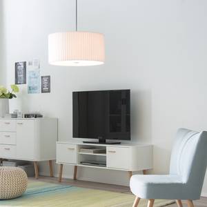 Hanglamp Cole 2- textiel/wit glas 3 lichtbronnen