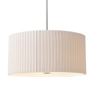 Hanglamp Cole 2- textiel/wit glas 3 lichtbronnen