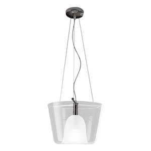 Hanglamp Conca glas/metaal transparant 1 lichtbron