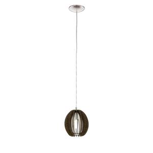 Hanglamp Cossano V staal - 1 lichtbron - Espressokleurig - Diameter: 19 cm