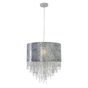 Hanglamp Crystallo by Näve zilverkleurig kunststof 1 lichtbron