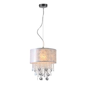 Suspension Crystallo by Näve Tissu / Matériau synthétique Blanc 1 ampoule