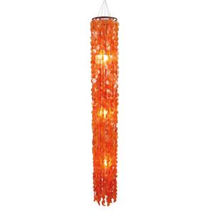 Pendelleuchte Curtain of Shelly Holz/Muschel - Orange - 3-flammig