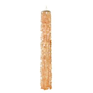 Suspension Curtain of Shelly Bois / Coquillage Orange 3 ampoules