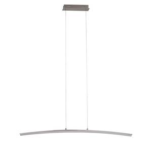 Lampada a sospensione Curved Metallo/Materiale sintetico Color argento 1 luce