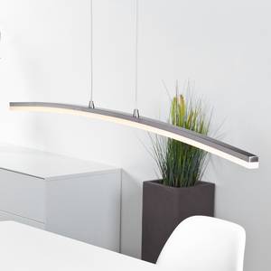 Lampada a sospensione Curved Metallo/Materiale sintetico Color argento 1 luce