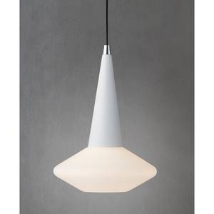 Hanglamp Dawn glas/wit metaal 1 lichtbron