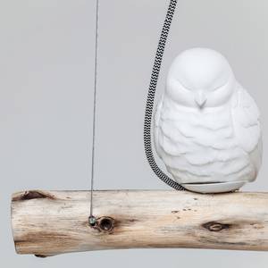 Hanglamp Dining Birds keramiek/massief grenenhout - 5 lichtbronnen