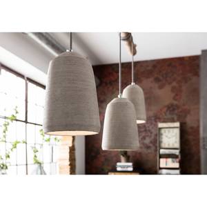 Hanglamp Dining Concrete keramiek/massief pijnboomhout - 3 lichtbronnen