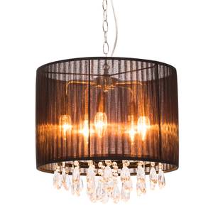 Hanglamp Eloise organza/plexiglas - 5 lichtbronnen - Zwart