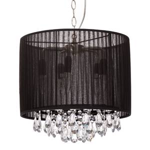 Hanglamp Eloise organza/plexiglas - 5 lichtbronnen - Zwart