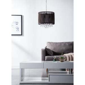 Hanglamp Eloise organza/plexiglas - 5 lichtbronnen - Zwart