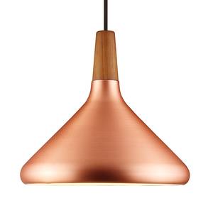Hanglamp Float 27 bruin metaal 1 lichtbron - Afrikaanse wengéhouten look