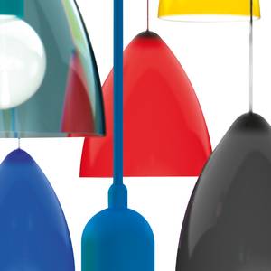 Hanglamp Funk plexiglas/textiel - rood - 22cm