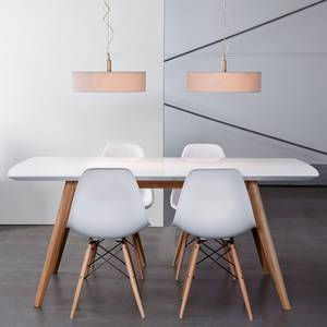 Lampada a sospensione Gentle Metallo/Materiale sintetico Grigio 4 luci