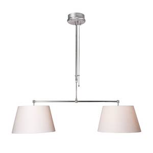 Hanglamp armatuur Gramineus 2 lichtbronnen mat nikkelkleurig