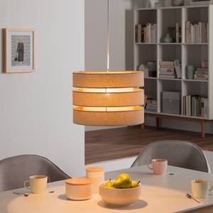 Suspension Hek Coton / Métal - 1 ampoule - Beige