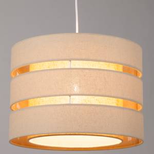 Hanglamp Hek katoen/metaal - 1 lichtbron - Beige