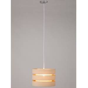 Hanglamp Hek katoen/metaal - 1 lichtbron - Beige