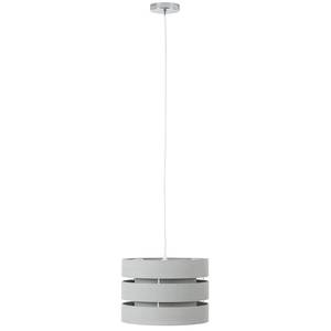 Suspension Hek Coton / Métal - 1 ampoule - Gris minéral